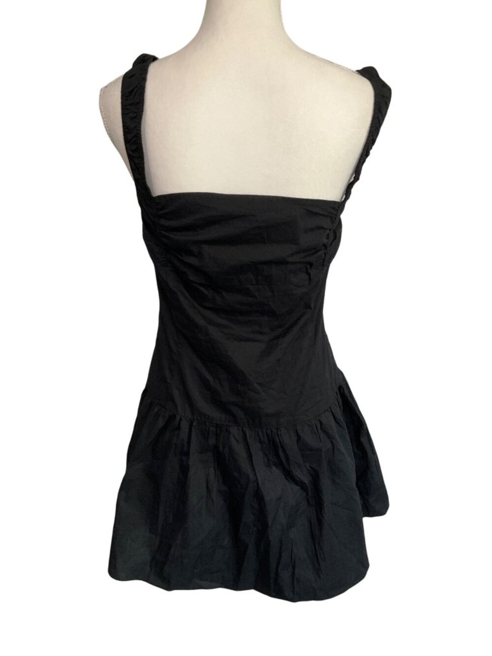 LIONESS Heart Shaped Mini Dress in Onyx Large New Womens Cotton - Picture 7 of 16